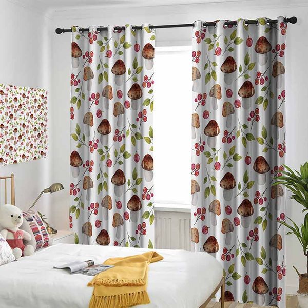 thermal insulated room darkening window shade watercolor art pattern with forest elements fungus berry branches autumn theme curtain
thermal insulated room darkening window shade watercolor art pattern with forest elements fungus berry branches autumn theme curtain