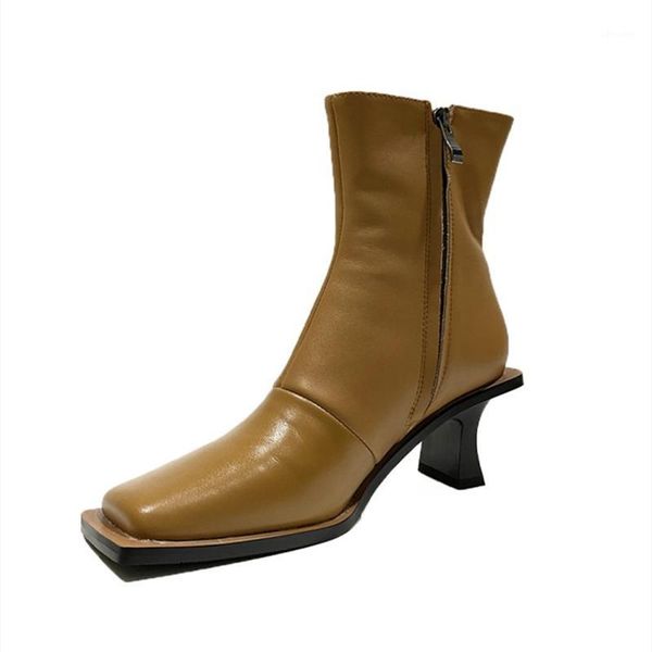 mkkhou fashion short boots woman 2020 autumn new leather square toe matching color 5cm high heel nude boot woman boot size 33-401, Black
mkkhou fashion short boots woman 2020 autumn new leather square toe matching color 5cm high heel nude boot woman boot size 33-401, Black