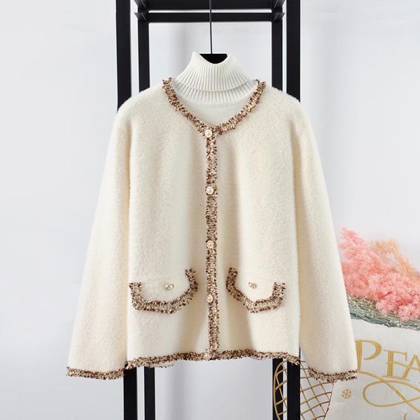 women's fur & faux 2021 korean stylish coat women long sleeve single breasted autumn winter knitted jackets outerwear1, Black
women's fur & faux 2021 korean stylish coat women long sleeve single breasted autumn winter knitted jackets outerwear1, Black