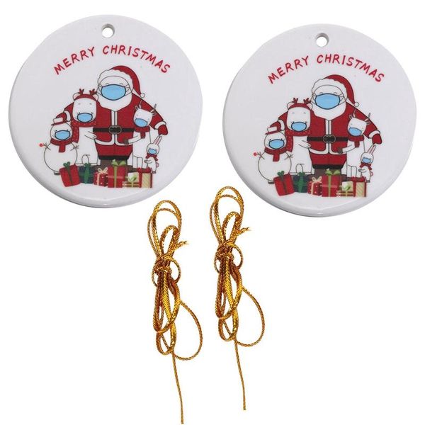 2pcs christmas tree ornaments round double-sided printing ceramic santa claus holiday decorations
2pcs christmas tree ornaments round double-sided printing ceramic santa claus holiday decorations