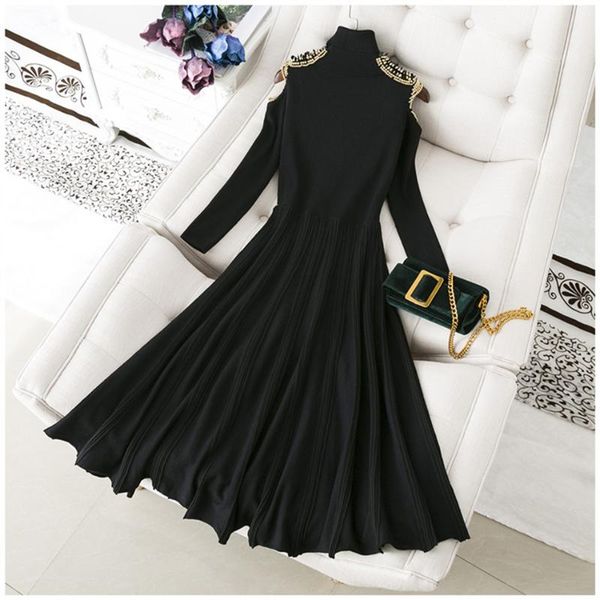 ailigou 2021 new summer bodycon women's dress high collar beaded a-line black dress vestido chic club celebrity party, Black;gray
ailigou 2021 new summer bodycon women's dress high collar beaded a-line black dress vestido chic club celebrity party, Black;gray