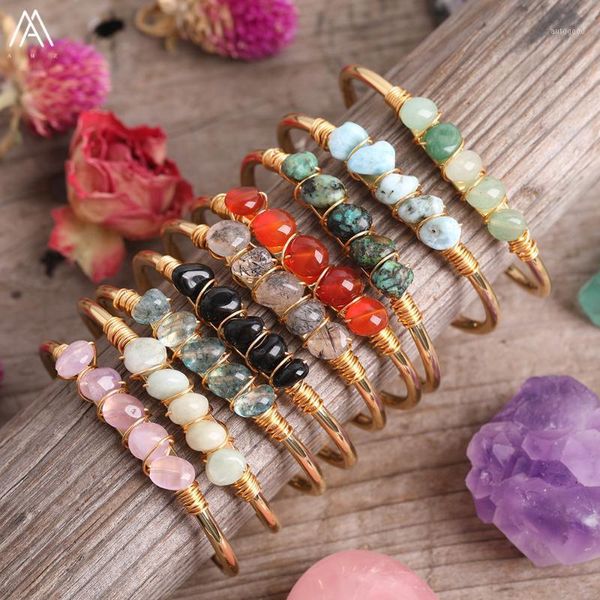 charm bracelets gold copper wire wrap natural aventurines black rutilated quartz chip beads open cuff bangles bracelet jewelry for women1, Golden;silver
charm bracelets gold copper wire wrap natural aventurines black rutilated quartz chip beads open cuff bangles bracelet jewelry for women1, Golden;silver