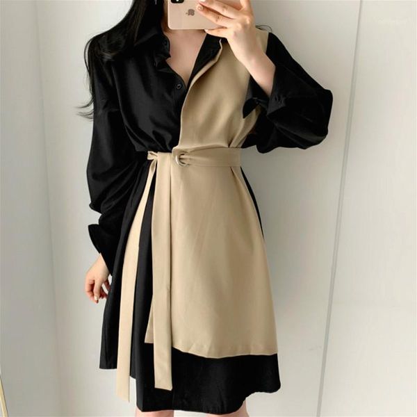 women 's dress 2020 spring long evening round collar patchwork vintage fake two dresses warm elegant party black white ladies1, Black;gray
women 's dress 2020 spring long evening round collar patchwork vintage fake two dresses warm elegant party black white ladies1, Black;gray