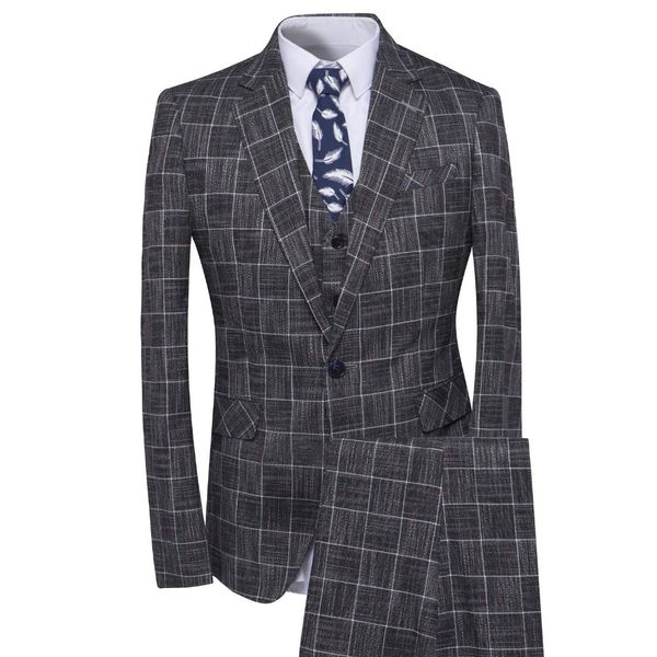 jinxuanya men's gray plaid suit work party suit 3 piece (coat+pants+vest)custom size, White;black
jinxuanya men's gray plaid suit work party suit 3 piece (coat+pants+vest)custom size, White;black