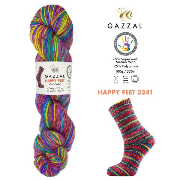 gazzal handpainted hand-knitted happyfeet socks yarn diy crochet knitting amigurumi 75% superwash merino wool 100g / 330m, Black;white
gazzal handpainted hand-knitted happyfeet socks yarn diy crochet knitting amigurumi 75% superwash merino wool 100g / 330m, Black;white