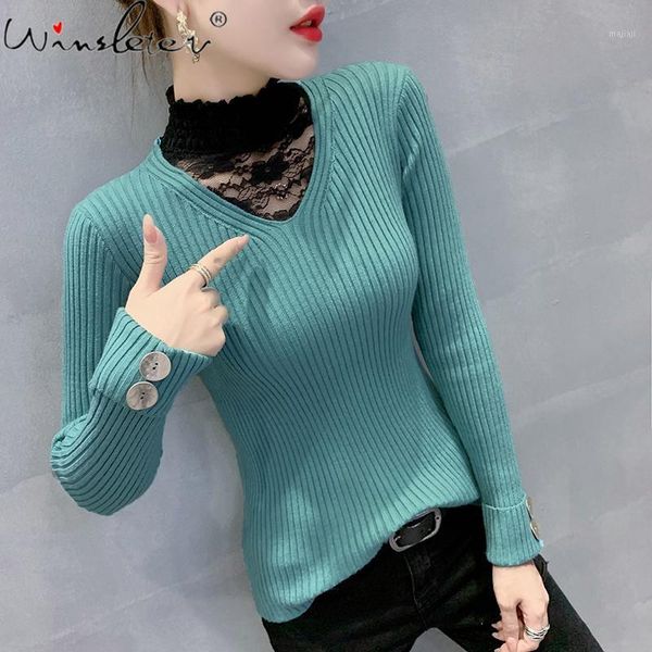 women's sweaters fall winter korean style knitted thick sweater girls patchwork lace women pullover long sleeve button bottoming shirt, White;black
women's sweaters fall winter korean style knitted thick sweater girls patchwork lace women pullover long sleeve button bottoming shirt, White;black