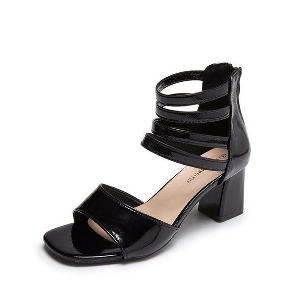 boots women summer ankle sandals elegant woman high heels solid color shoes block ladies patent leather open toes, Black
boots women summer ankle sandals elegant woman high heels solid color shoes block ladies patent leather open toes, Black