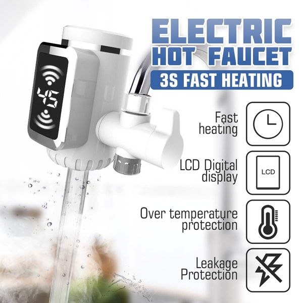 3000w kitchen faucet electric faucet water heater instantaneous heating faucet digital display and cold water tap
3000w kitchen faucet electric faucet water heater instantaneous heating faucet digital display and cold water tap