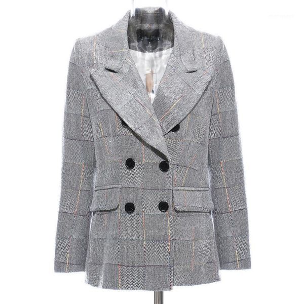 women's suits & blazers women sequin plaid blazer double breasted long coat high street 20211, White;black
women's suits & blazers women sequin plaid blazer double breasted long coat high street 20211, White;black