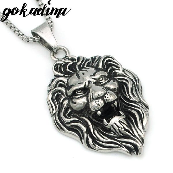 pendant necklaces gokadima fashion anniversary silver color men necklace lion shape stainless steel animal jewelry, wp102
pendant necklaces gokadima fashion anniversary silver color men necklace lion shape stainless steel animal jewelry, wp102