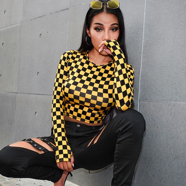 yellow checkerboard long sleeve t shirt women streetwear crop tees plaid tshirt punk casual tee kg-3, White;black
yellow checkerboard long sleeve t shirt women streetwear crop tees plaid tshirt punk casual tee kg-3, White;black