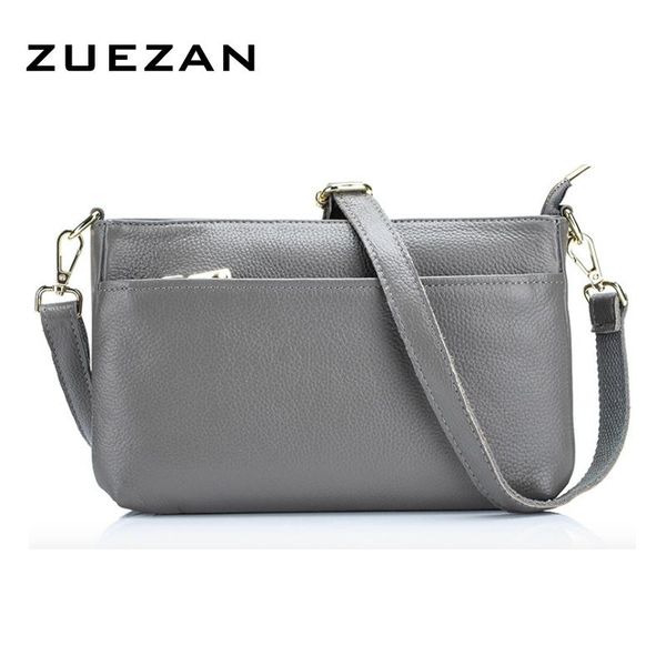 26*17*6cm, 3 compartments, women genuine leather (100% natural cowhide) messenger crossbody bag, a084