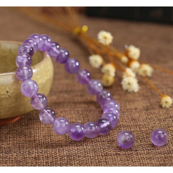 popular natural amethyst bracelet 6/8/10 mm beads natural stone crystal bracelet fashion single bracelet factory outlet for girls djinb, Black
popular natural amethyst bracelet 6/8/10 mm beads natural stone crystal bracelet fashion single bracelet factory outlet for girls djinb, Black