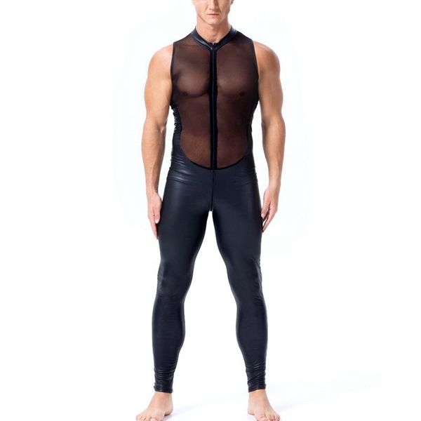 men's g-strings men wetlook faux leather mesh lingerie bodysuit erotic open crotch pvc catsuit zipper latex fetish wear costume, Black;brown
men's g-strings men wetlook faux leather mesh lingerie bodysuit erotic open crotch pvc catsuit zipper latex fetish wear costume, Black;brown