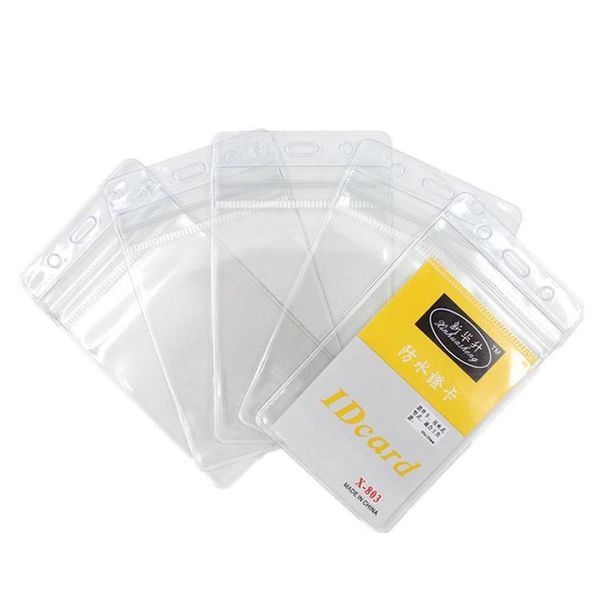 10 Pcs/set Pvc Vertical Lanyard Card Holder Waterproof Soft Working Card Soft Transparency Employee's Card Bags Ba Wmtxdm Item_home