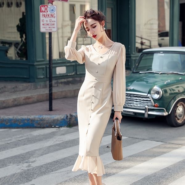 vyone french style minority waist closing slit skirtnational dress autumn 2020 new style sleeve slim fishtail mid length fit skirt long fish, Black;gray
vyone french style minority waist closing slit skirtnational dress autumn 2020 new style sleeve slim fishtail mid length fit skirt long fish, Black;gray