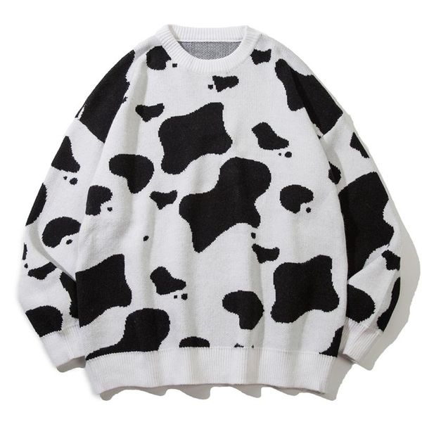 2021 cow full print knitted sweater winter oversize harajuku streetwear retro sweater pullovers men hip hop knit pullover unisex, White;black
2021 cow full print knitted sweater winter oversize harajuku streetwear retro sweater pullovers men hip hop knit pullover unisex, White;black