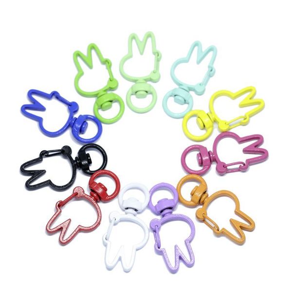 mix color 10pcs/lot colorful rabbit shape for keychain lobster lobster clasp hooks for key ring clasp di qyltyk
mix color 10pcs/lot colorful rabbit shape for keychain lobster lobster clasp hooks for key ring clasp di qyltyk