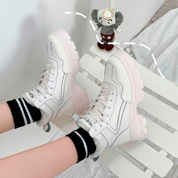 woman winter boots fashion platform sneakers white basket sport plush keep warm leather female shoes women's ankle boots 2020, Black
woman winter boots fashion platform sneakers white basket sport plush keep warm leather female shoes women's ankle boots 2020, Black