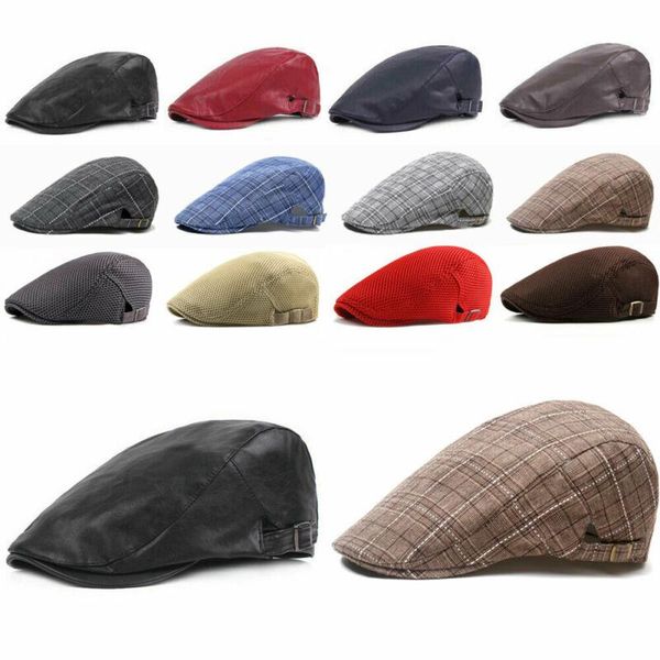 men's solid cotton gatsby cap golf cabbie beret newsboy ivy hat driving sun flat berets, Blue;gray
men's solid cotton gatsby cap golf cabbie beret newsboy ivy hat driving sun flat berets, Blue;gray