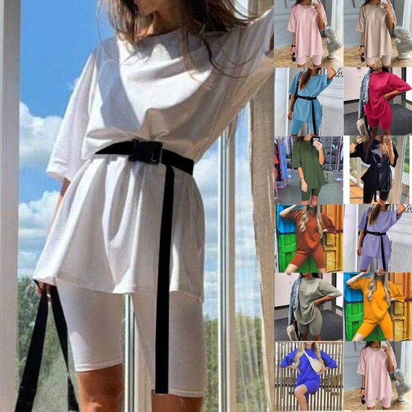 women's suits women's o-neck loose short-sleeved and motorcycle shorts two-piece set loose and comfortable summer t-shirt, Gray
women's suits women's o-neck loose short-sleeved and motorcycle shorts two-piece set loose and comfortable summer t-shirt, Gray