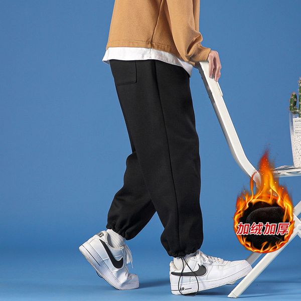 2021 new autumn plus gray velvet male sport loose-fitting korean-style feet nine stitches hip pants ozz9, Black
2021 new autumn plus gray velvet male sport loose-fitting korean-style feet nine stitches hip pants ozz9, Black