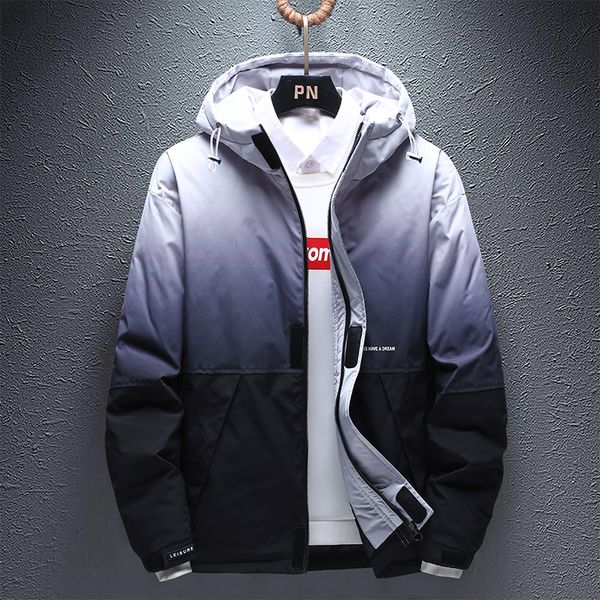 2021 new warm winter coat gradient color fashion jacket mens parka casual thick hooded male windbreaker trendy brand new arrival vuy7, Black
2021 new warm winter coat gradient color fashion jacket mens parka casual thick hooded male windbreaker trendy brand new arrival vuy7, Black