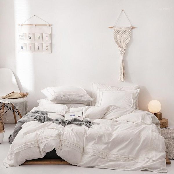 2/3pcs cotton bedding sets white grey blue us twin double  king size duvet cover pillowcase bedroom decor home textile1 
2/3pcs cotton bedding sets white grey blue us twin double  king size duvet cover pillowcase bedroom decor home textile1