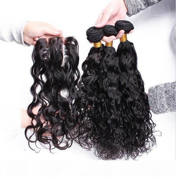 wet and wavy 4*4 lace closure pieces with 3bundles water wave 3pcs virgin peruvian human hair weaves with lace closure 4pcs lot, Black
wet and wavy 4*4 lace closure pieces with 3bundles water wave 3pcs virgin peruvian human hair weaves with lace closure 4pcs lot, Black