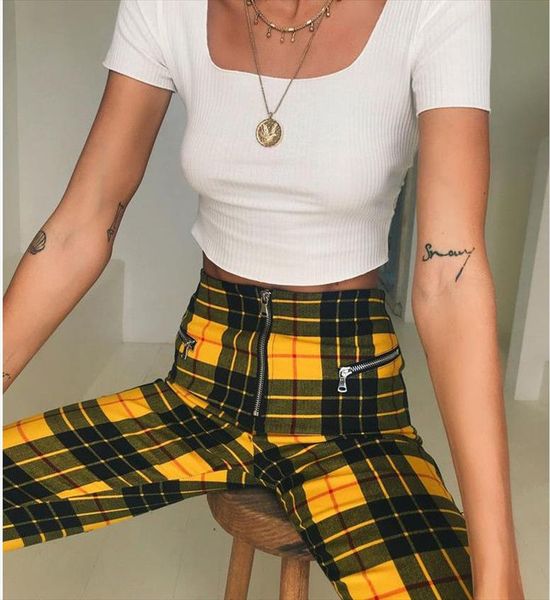 women high waist elastic harem pants casual chffion ol lady ankle length capris trouser women clothing plaid pencil pants, Black
women high waist elastic harem pants casual chffion ol lady ankle length capris trouser women clothing plaid pencil pants, Black
