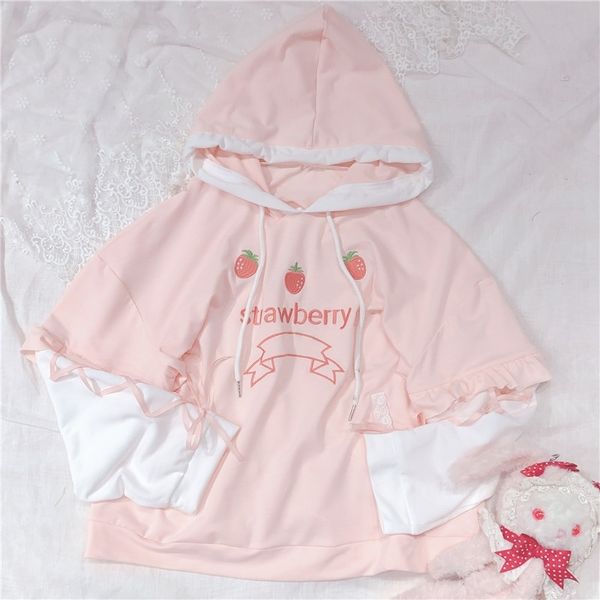 soft sister cute strawberry embroidery women's hoodies kawaii young girl pullover spring bandage long sleeve hooded sweatshirt 201203, Black
soft sister cute strawberry embroidery women's hoodies kawaii young girl pullover spring bandage long sleeve hooded sweatshirt 201203, Black