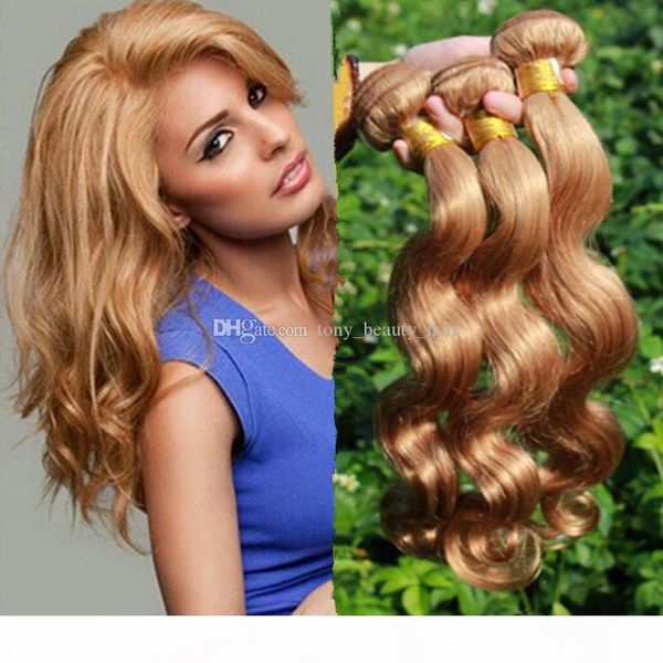 8a pure color #27 honey blonde peruvian wavy hair extensions 3 bundles lot 100% strawberry blonde body wave human hair weave wefts, Black
8a pure color #27 honey blonde peruvian wavy hair extensions 3 bundles lot 100% strawberry blonde body wave human hair weave wefts, Black