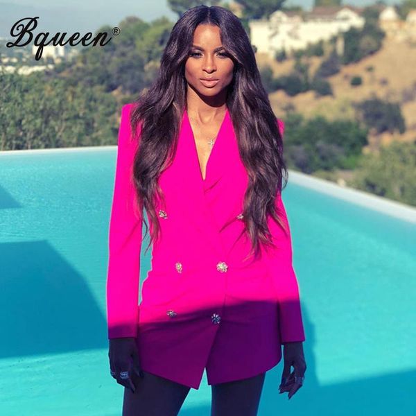 women's suits & blazers bqueen deep v button women fashion solid rose red full sleeve 2021 winter suit dress, White;black
women's suits & blazers bqueen deep v button women fashion solid rose red full sleeve 2021 winter suit dress, White;black