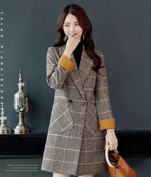 spring summer plaid woolen coat women's mid length korean 2021 women's new woolen coat girl long jacket coats, Black
spring summer plaid woolen coat women's mid length korean 2021 women's new woolen coat girl long jacket coats, Black