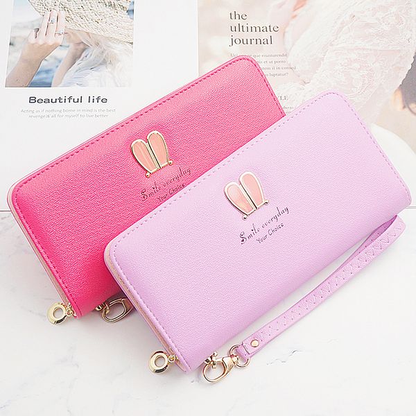new ladies fashion pu leather wallet long zipper cute rabbit ears student popular clutch wallet coin purse, Red;black
new ladies fashion pu leather wallet long zipper cute rabbit ears student popular clutch wallet coin purse, Red;black