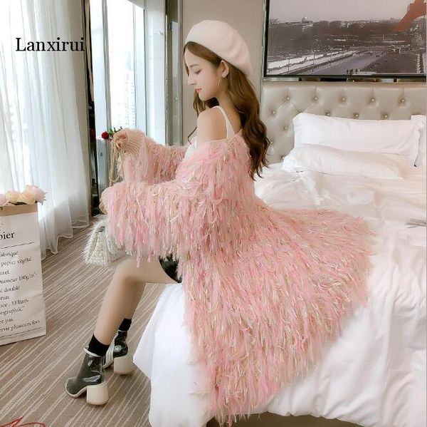 women's knits & tees women knit cardigans long sleeve sweater jumper knitting colored tassel cardigan female loose v-neck casual coat, White
women's knits & tees women knit cardigans long sleeve sweater jumper knitting colored tassel cardigan female loose v-neck casual coat, White
