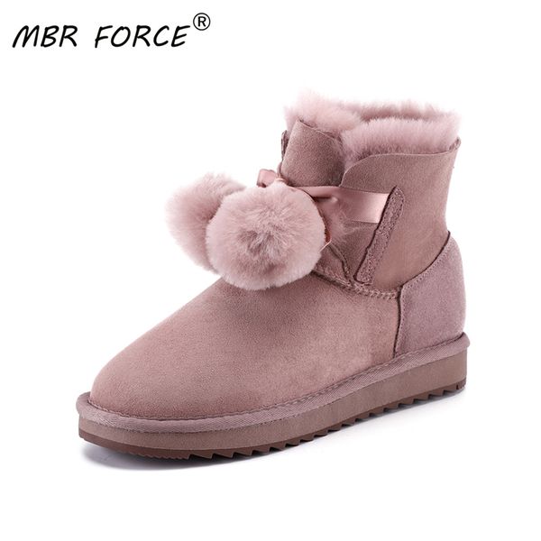 mbr force new sheepskin suede leather shearling wool fur lined women short winter pom-pom style ankle snow boots for girls 1026, Black
mbr force new sheepskin suede leather shearling wool fur lined women short winter pom-pom style ankle snow boots for girls 1026, Black