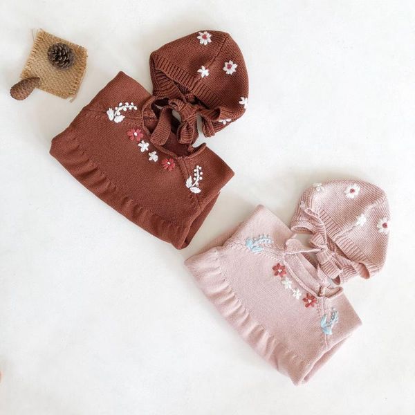 pullover 0-2y baby girls knitted sweater bodysuit 2021 autumn cute embroidered flower long sleeve one piece set bodycon with beanie caps, Blue
pullover 0-2y baby girls knitted sweater bodysuit 2021 autumn cute embroidered flower long sleeve one piece set bodycon with beanie caps, Blue