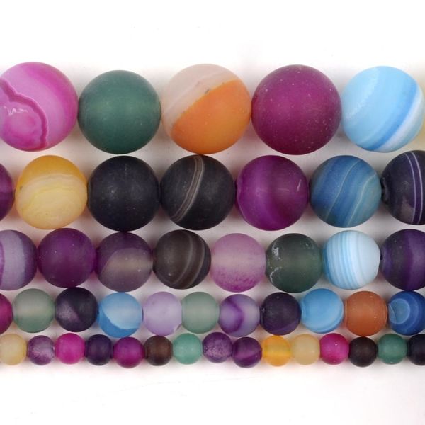 natural frosted color striped agates stone beads round loose spacer beads for jewelry making 4/6/8/10/12mm diy bracelet handmade
natural frosted color striped agates stone beads round loose spacer beads for jewelry making 4/6/8/10/12mm diy bracelet handmade