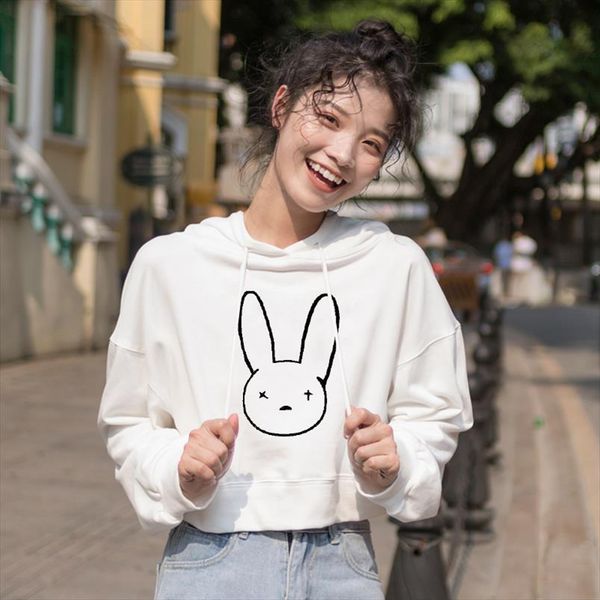 bad банни printed мода короткие толстовки для женщин осень повседневная уличная толстовка winter harajuku с капюшоном пуловеры для девочек, Black
bad банни printed мода короткие толстовки для женщин осень повседневная уличная толстовка winter harajuku с капюшоном пуловеры для девочек, Black