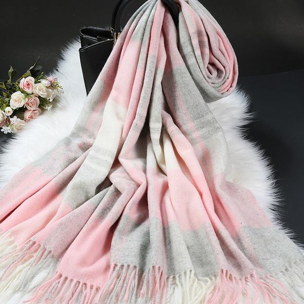 scarves wool scarf women autumn winter korean style wild shawl dual-use thickened long cashmere british plaid warm bufanda, Blue;gray
scarves wool scarf women autumn winter korean style wild shawl dual-use thickened long cashmere british plaid warm bufanda, Blue;gray