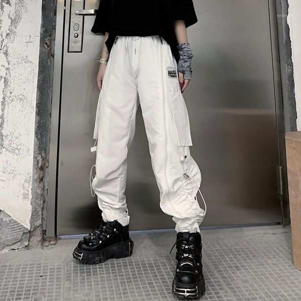 new arrived big pockets cargo pants women high waist loose streetwear trouser hip hop joggers pants1, Black;white
new arrived big pockets cargo pants women high waist loose streetwear trouser hip hop joggers pants1, Black;white