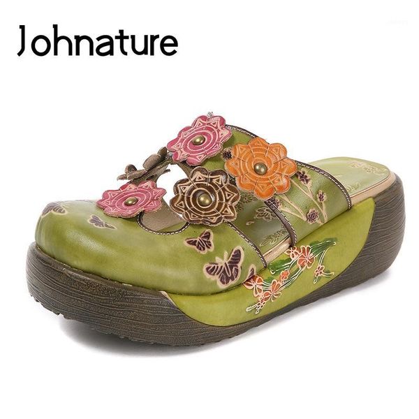 johnature 2020 new women shoes handmade genuine leather retro outside appliques floral beach sandals slippers platform slides1, Black
johnature 2020 new women shoes handmade genuine leather retro outside appliques floral beach sandals slippers platform slides1, Black