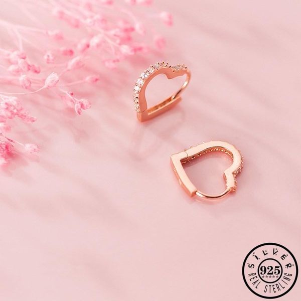 hoop & huggie 925 sterling silver cubic zircon heart shape rose gold color hoops piercing earrings ear rings christmas fine jewelry for wome, Golden;silver
hoop & huggie 925 sterling silver cubic zircon heart shape rose gold color hoops piercing earrings ear rings christmas fine jewelry for wome, Golden;silver