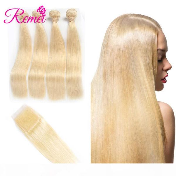 rcmei 4 bundles of 613 blonde peruvian straight hair with closure 613 color 10-30inch human hair with 4x4 closure pre-plucked, Black;brown
rcmei 4 bundles of 613 blonde peruvian straight hair with closure 613 color 10-30inch human hair with 4x4 closure pre-plucked, Black;brown