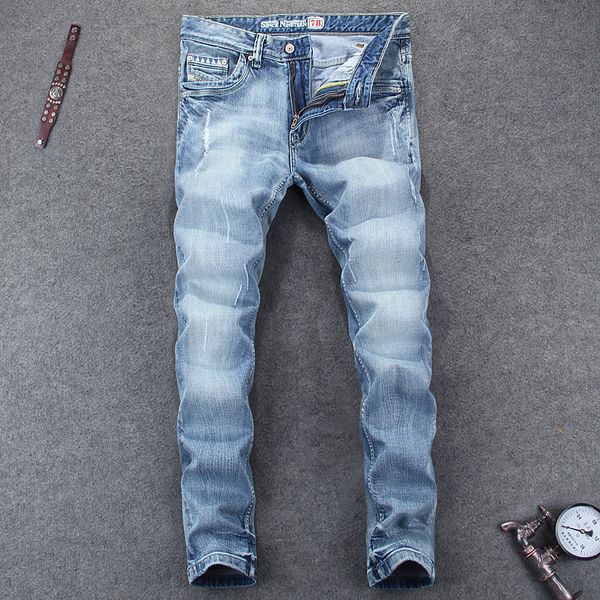 2021 new italian fashion light blue slim elastic ripped men vintage designer denim pants streetwear hip hop homme 0m03
2021 new italian fashion light blue slim elastic ripped men vintage designer denim pants streetwear hip hop homme 0m03