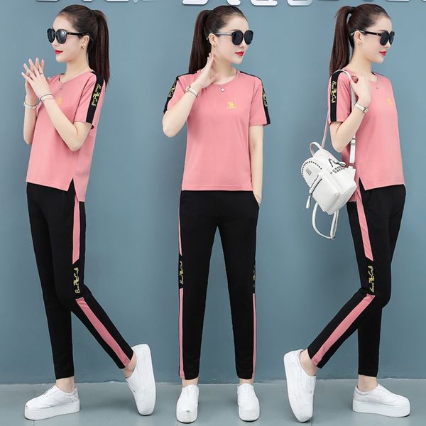 2020 new summer loose large fashion sportswear sportswear trousers sports two piece suit western style trousers casual sports suit for women, Gray
2020 new summer loose large fashion sportswear sportswear trousers sports two piece suit western style trousers casual sports suit for women, Gray