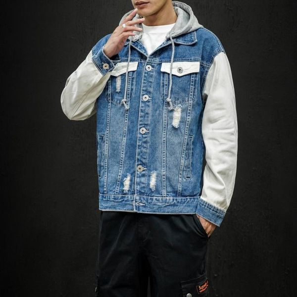 2020 spring new men's denim jacket japanese large size hooded jackets men's casual loose sportswear zipper cotton coat, Black;brown
2020 spring new men's denim jacket japanese large size hooded jackets men's casual loose sportswear zipper cotton coat, Black;brown