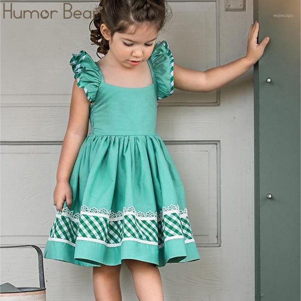 girl's dresses humor bear summer children's dress girls flying sleeve baby plaid open back strap kids clothing1, Red;yellow
girl's dresses humor bear summer children's dress girls flying sleeve baby plaid open back strap kids clothing1, Red;yellow