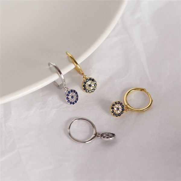 Februaryfrost Brand Designer Evil Eyes Earring 100% 925 Sterling Silver Round Zircon Dainty Blue Eyes Pendant Small Stud Earrings for Women, Golden;silver
Februaryfrost Brand Designer Evil Eyes Earring 100% 925 Sterling Silver Round Zircon Dainty Blue Eyes Pendant Small Stud Earrings for Women, Golden;silver